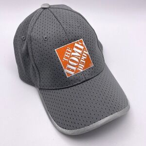 Home Depot Baseball Cap Gray Jersey Perforated Breathable Promo Mens Hat OS